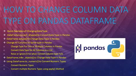 how to change data type in dataframe pandas