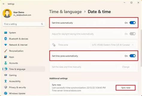 how to change date and time set automatically