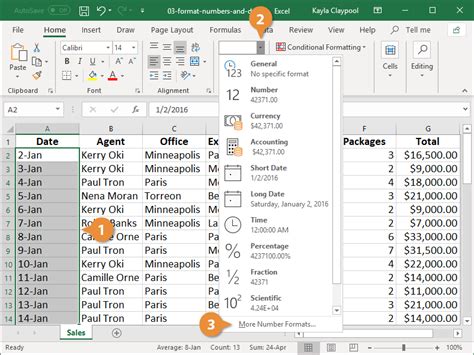 how to change date format in numbers