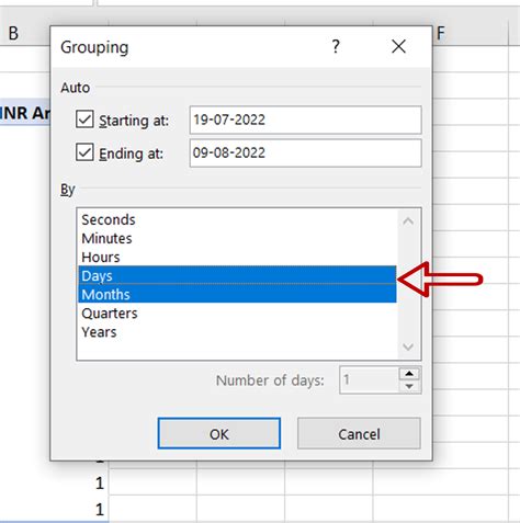 how to change date to month in excel pivot table