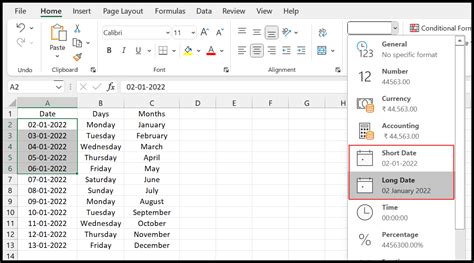 how to change dates in excel chart