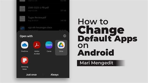 how to change default app to open documents in android