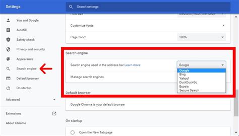 how to change default browser to google from yahoo