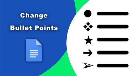 how to change default bullet in google docs