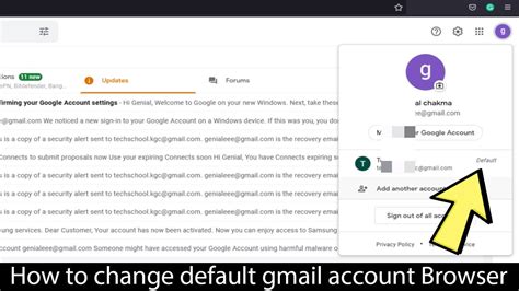 how to change default email on google pixel
