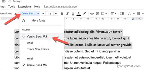 how to change default footnote font in google docs