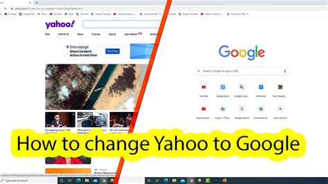 how to change default from yahoo to google