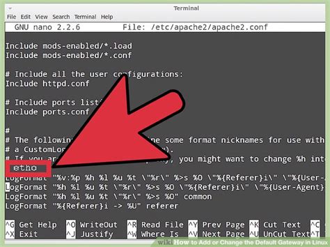 how to change default gateway in linux