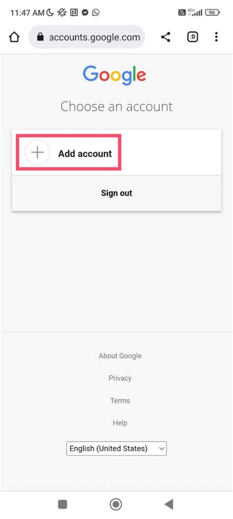 how to change default gmail account in mobile