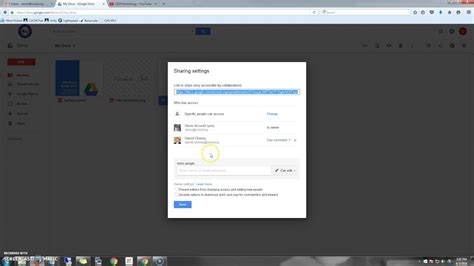 how to change default sharing settings in google drive