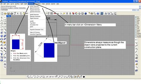 how to change dimensions in rhino