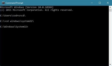 how to change directory in cmd windows 10 from c to d