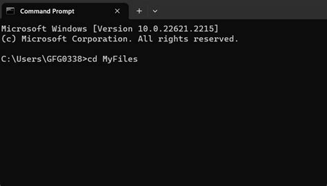 how to change directory in git command prompt