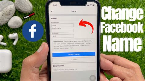 how to change display name in facebook on iphone