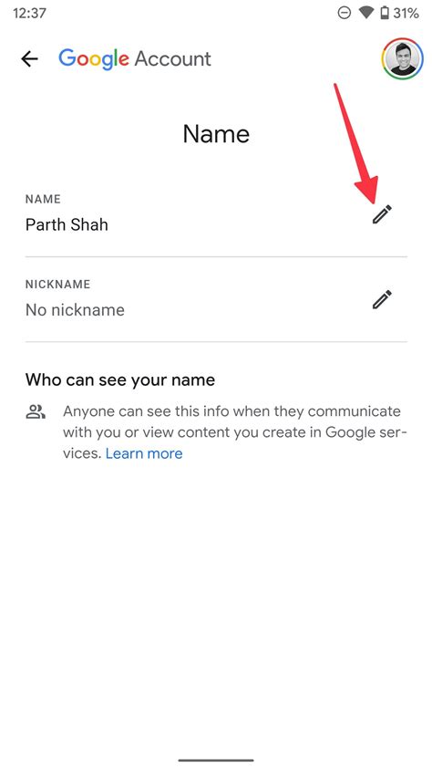 how to change display name in gmail account