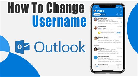 how to change display name in outlook on iphone