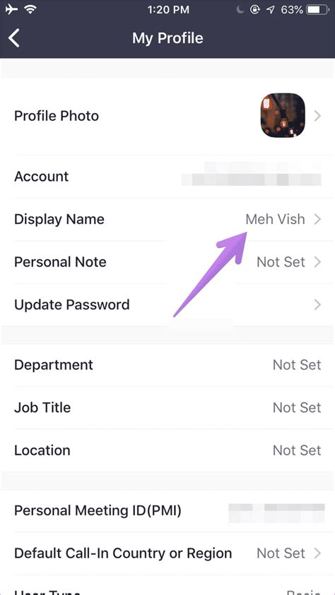 how to change display name on iphone messages