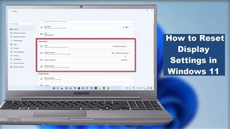 how to change display settings to default windows 11