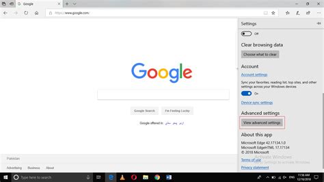 how to change edge browser from bing to google