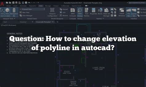 How To Change Elevation Of Polyline In Autocad