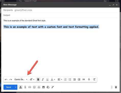 how to change email font in gmail app