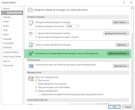 how to change email format in new outlook