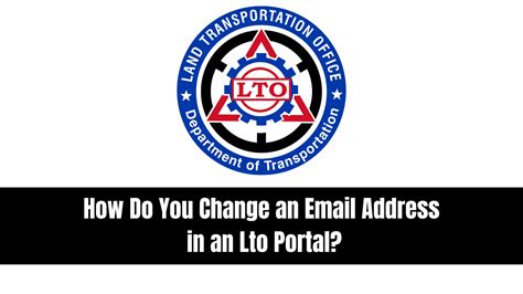 how to change email in lto portal