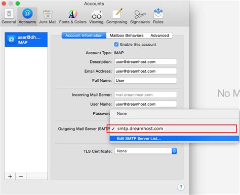 how to change email settings on mac