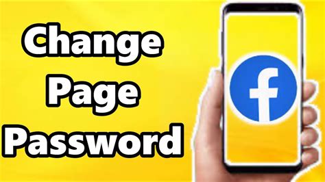 how to change facebook page password 2024