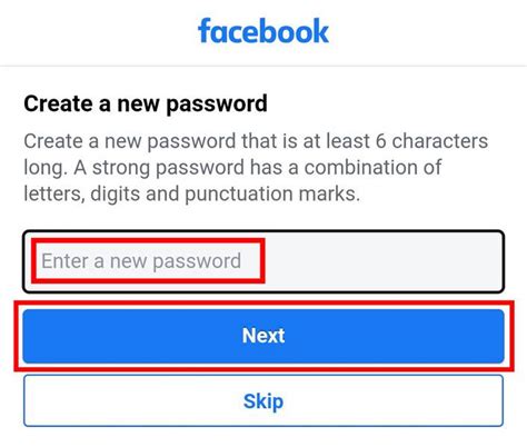 how to change facebook password using email