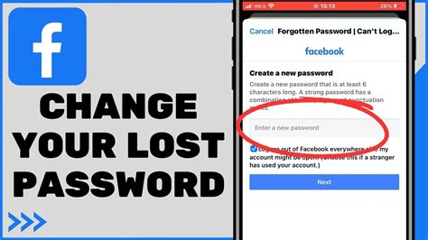 how to change facebook password without code