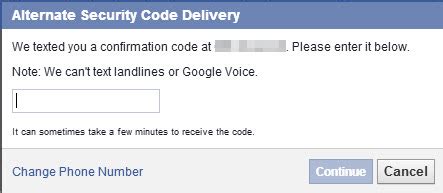 how to change facebook security code