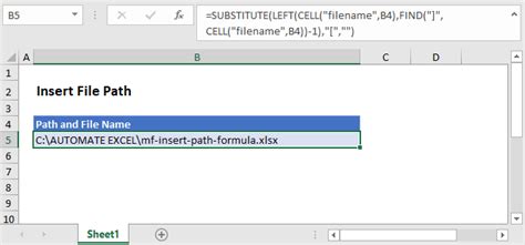 how to change file path in excel formula