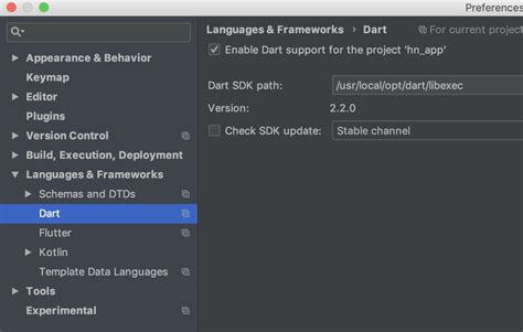 how to change flutter sdk version in android studio