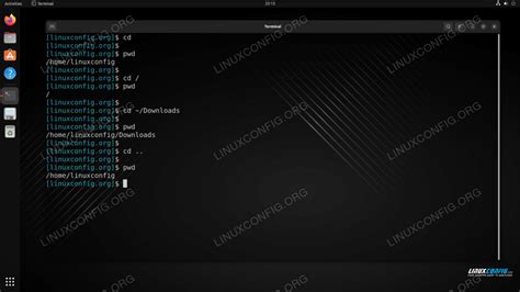 how to change folder in linux terminal
