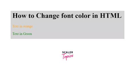 How To Change Font And Color In Html