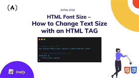 How To Change Font And Size In Html