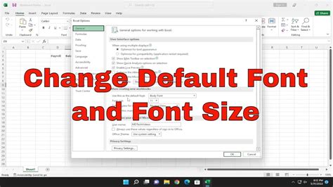 how to change font in excel column