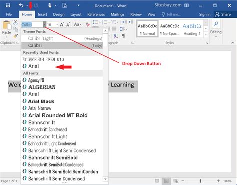 How To Change Font Quickly In Word