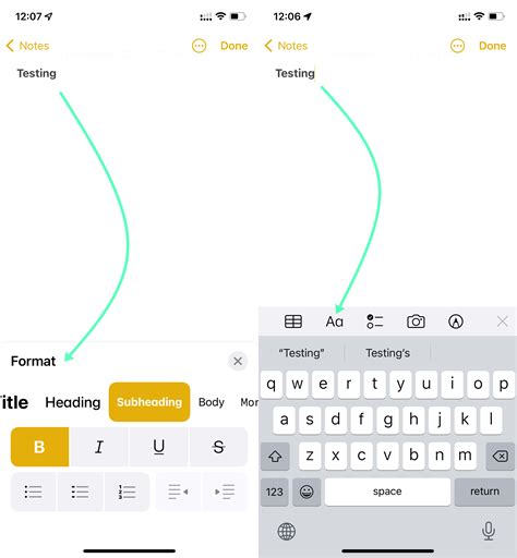 how to change font size in apple iphone notes