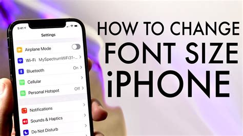 how to change font size in texts on iphone