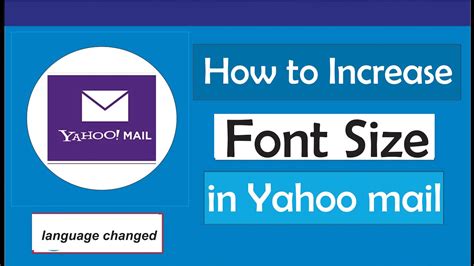 how to change font size in yahoo mail on android