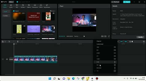 how to change format on capcut