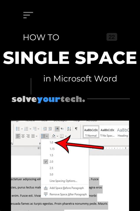 How To Change From Double Space To Single Space