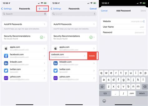 how to change from face id to password