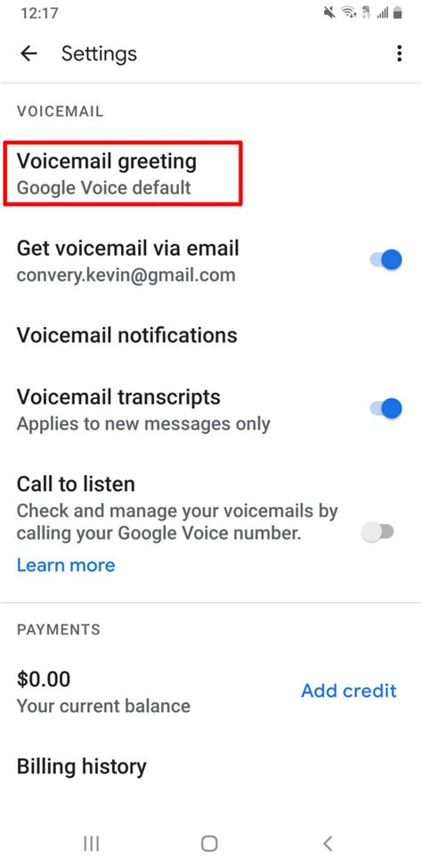 how to change google voice voicemail