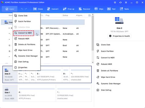 how to change gpt partition style