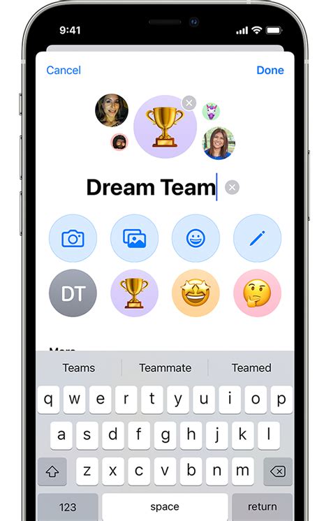 how to change group name on text message