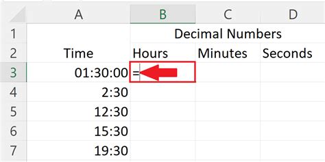 how to change hours to decimal in excel