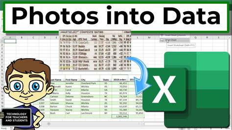how to change image to excel sheet